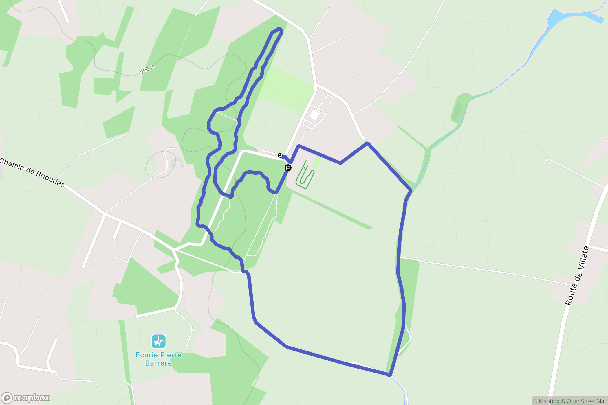Muret : carte du parcours de randonnée - France