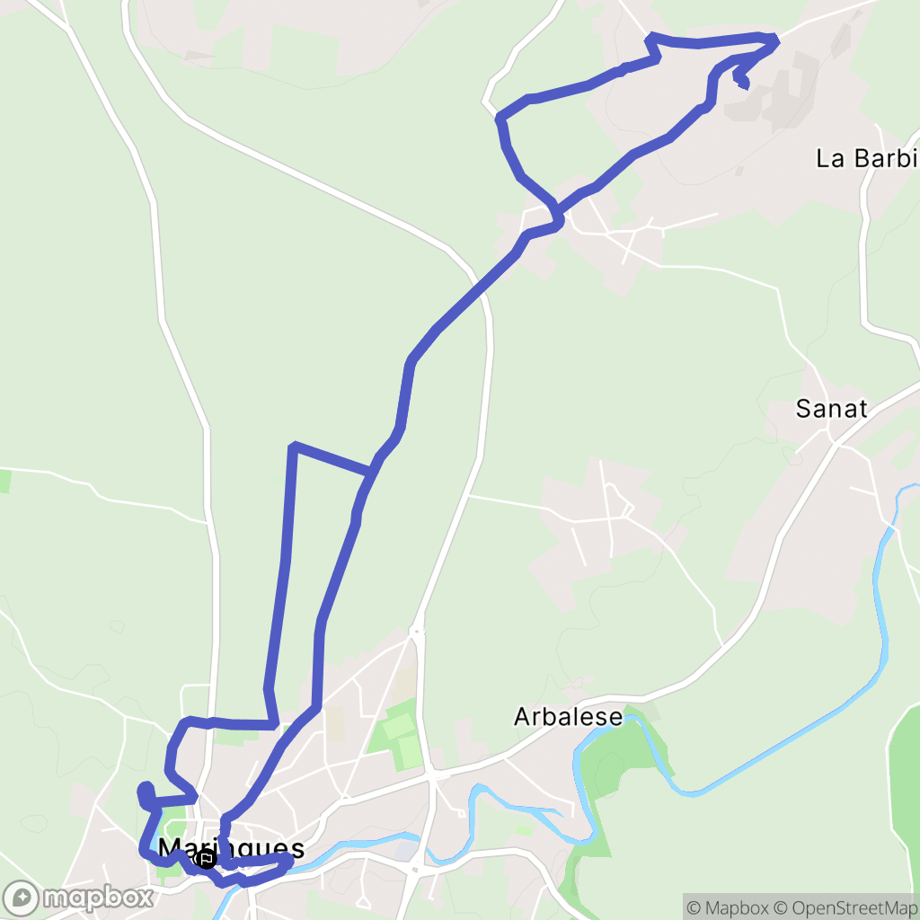 Maringues : carte du parcours de randonnée - France