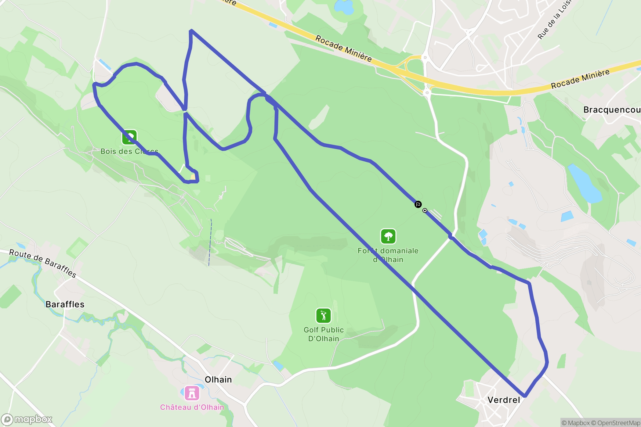 Fresnicourt-le-Dolmen : carte du parcours de randonnée - France