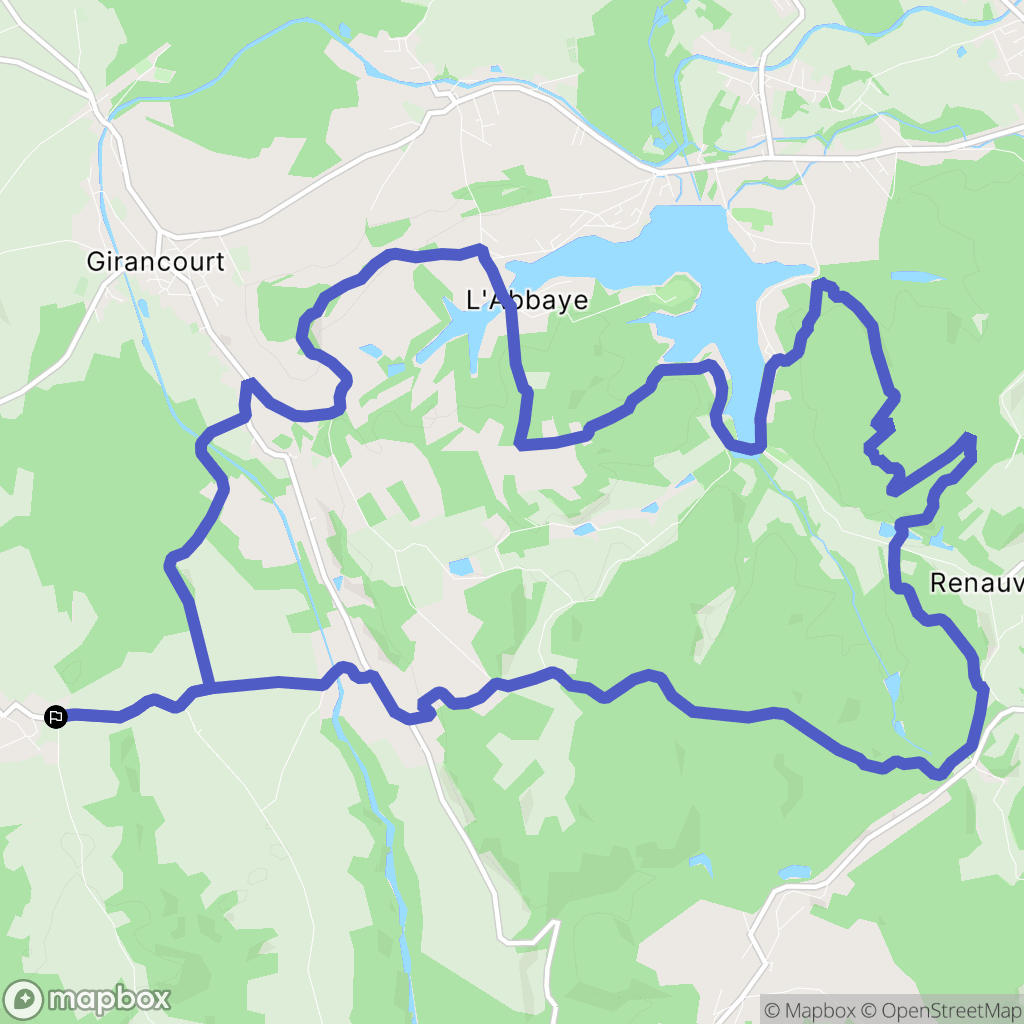 Agémont : carte du parcours de randonnée - France