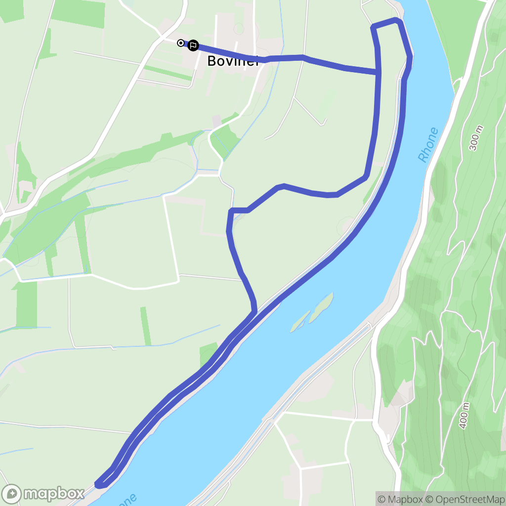 Peyrieu : carte du parcours de randonnée - France
