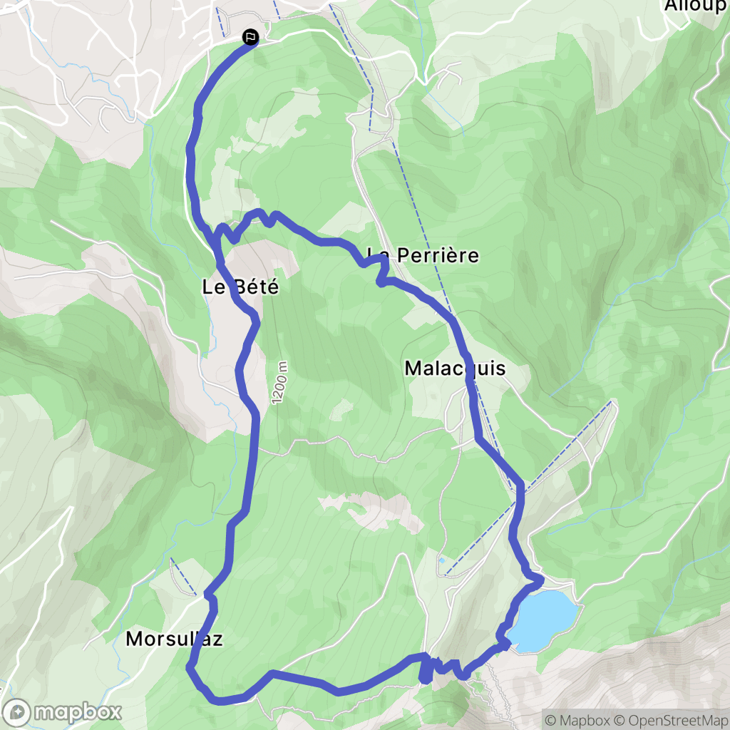 Mont-Saxonnex : carte du parcours de randonnée - France
