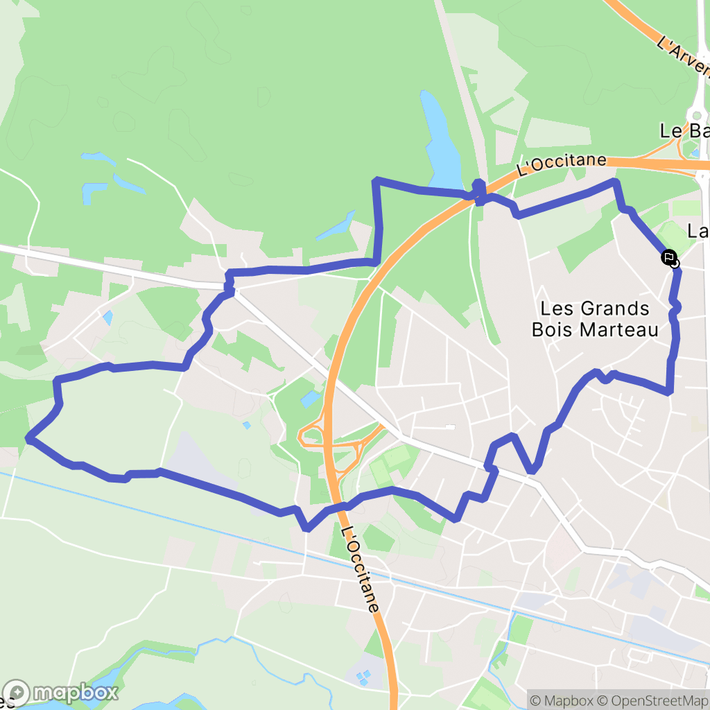 Vierzon : carte du parcours de randonnée - France