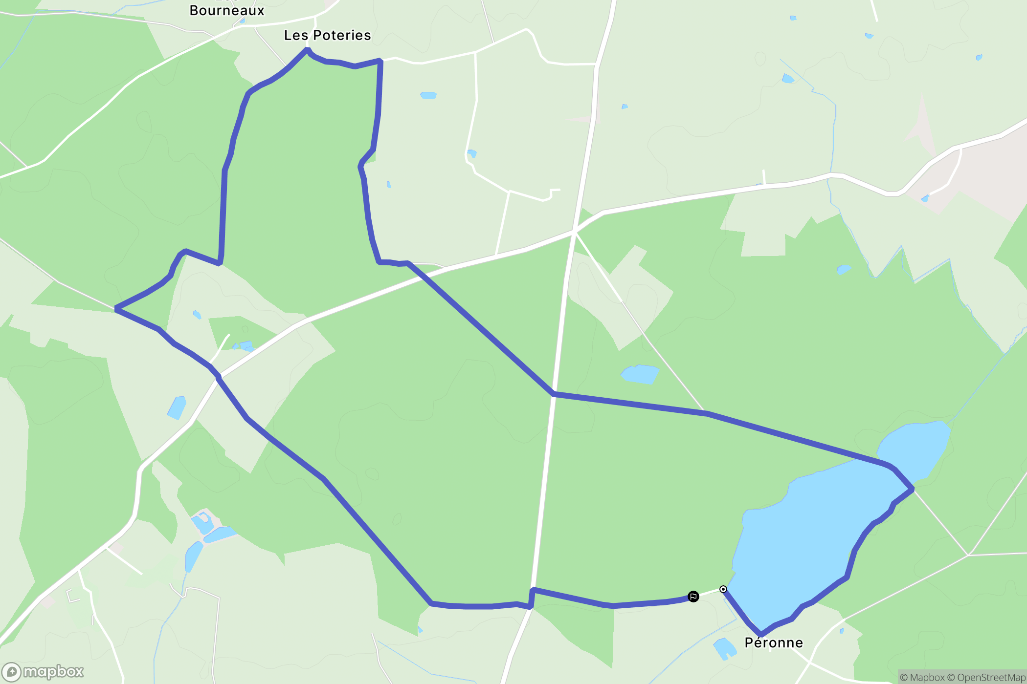 Chanteloup-les-Bois : carte du parcours de randonnée - France