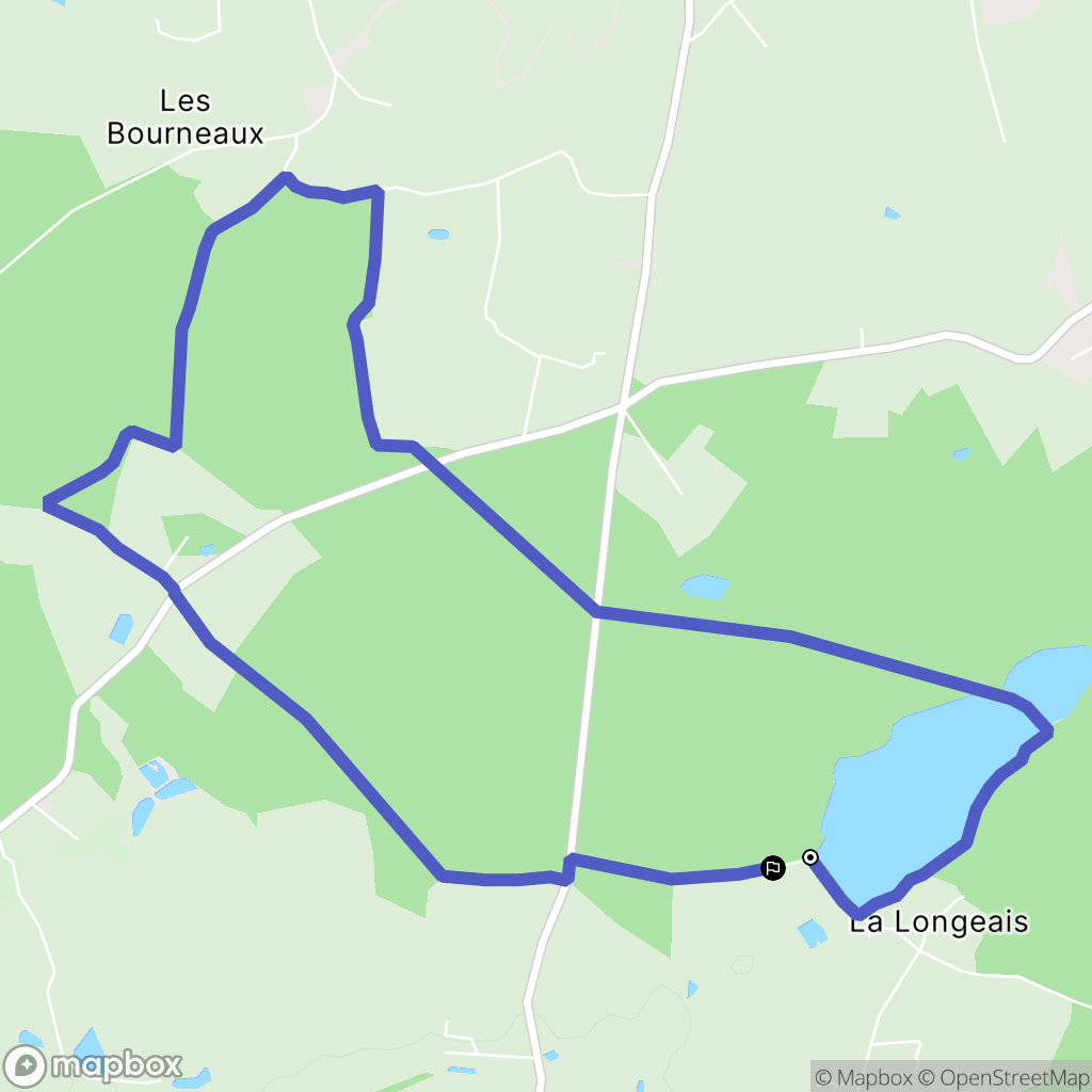 Chanteloup-les-Bois : carte du parcours de randonnée - France