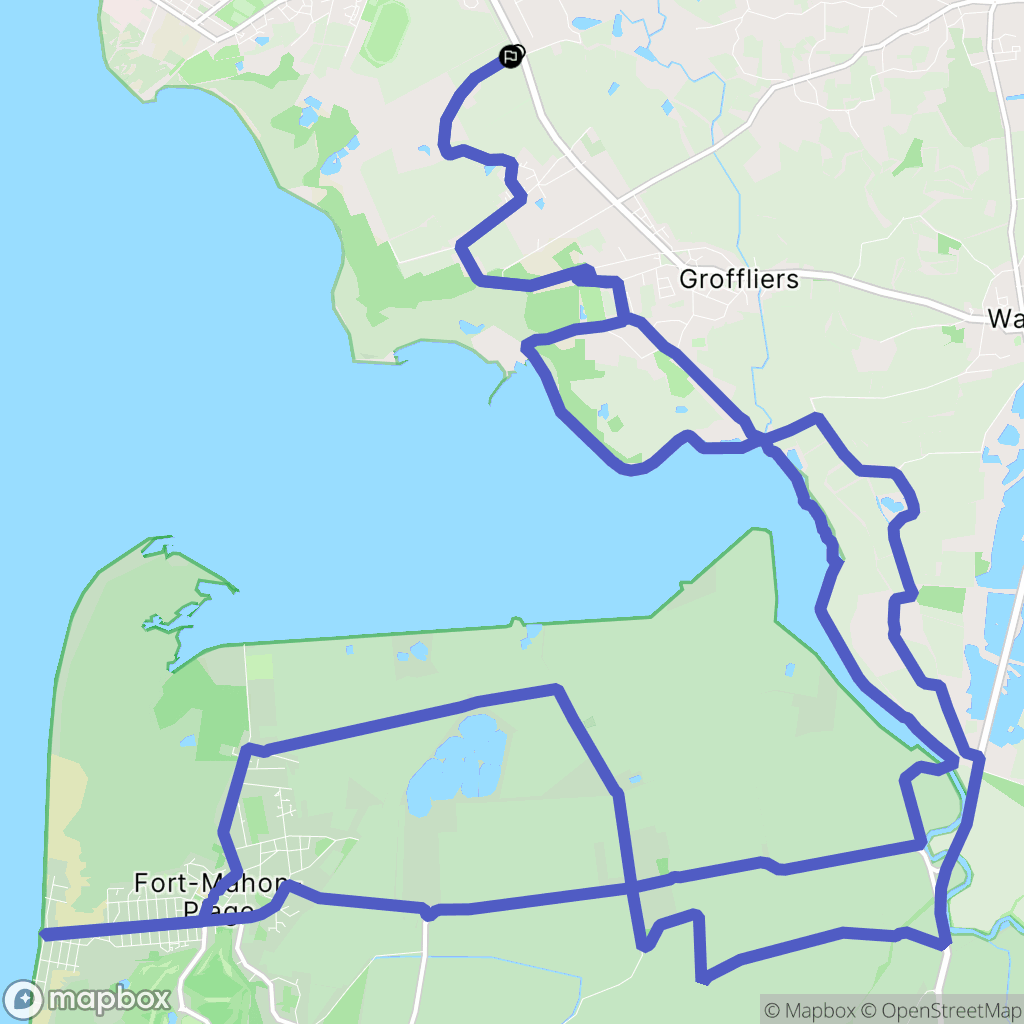 Berck : carte du parcours de randonnée - France