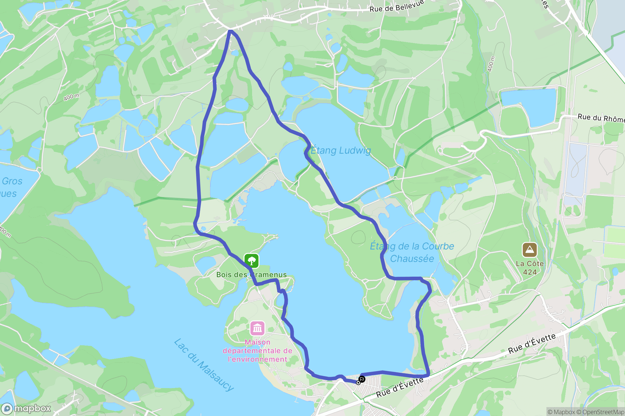 Sermamagny : carte du parcours de randonnée - France