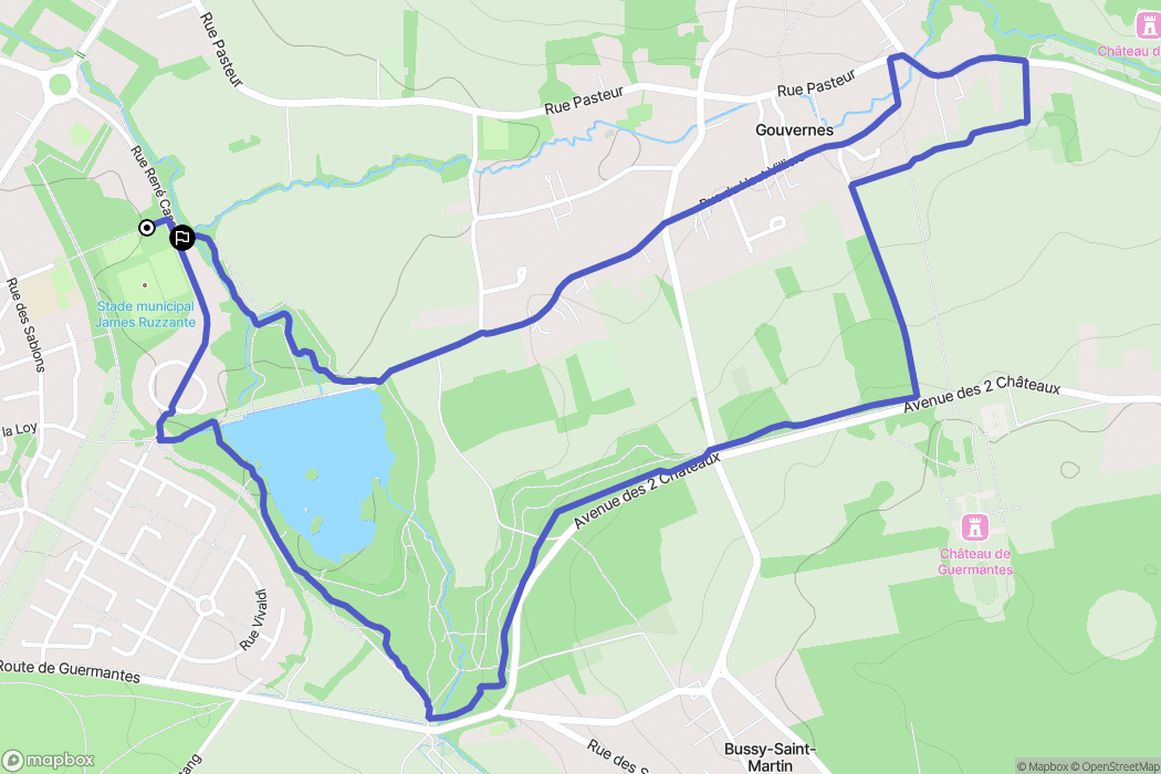 Saint-Thibault-des-Vignes : carte du parcours de randonnée - France