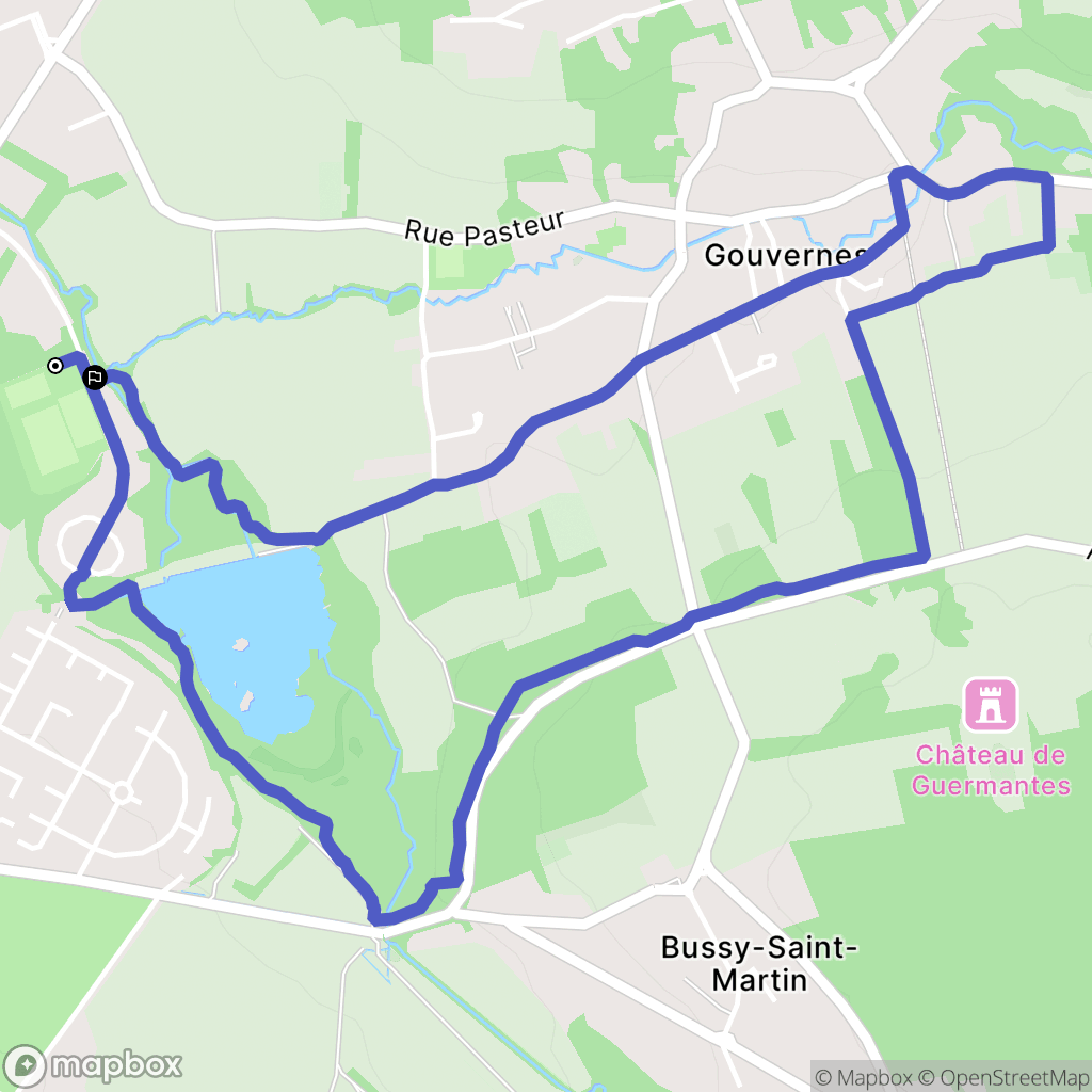 Saint-Thibault-des-Vignes : carte du parcours de randonnée - France