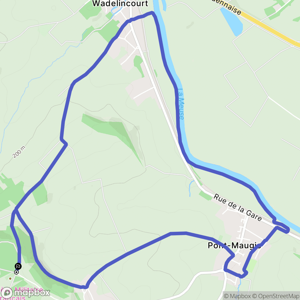Noyers-Pont-Maugis : carte du parcours de randonnée - France