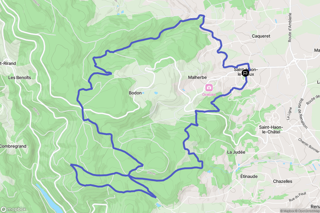 Saint-Haon-le-Vieux : carte du parcours de randonnée - France