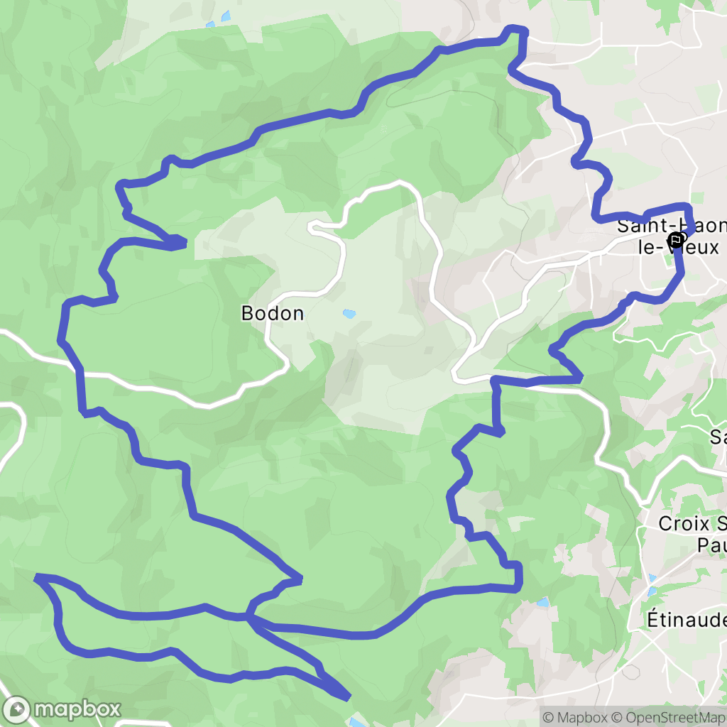 Saint-Haon-le-Vieux : carte du parcours de randonnée - France