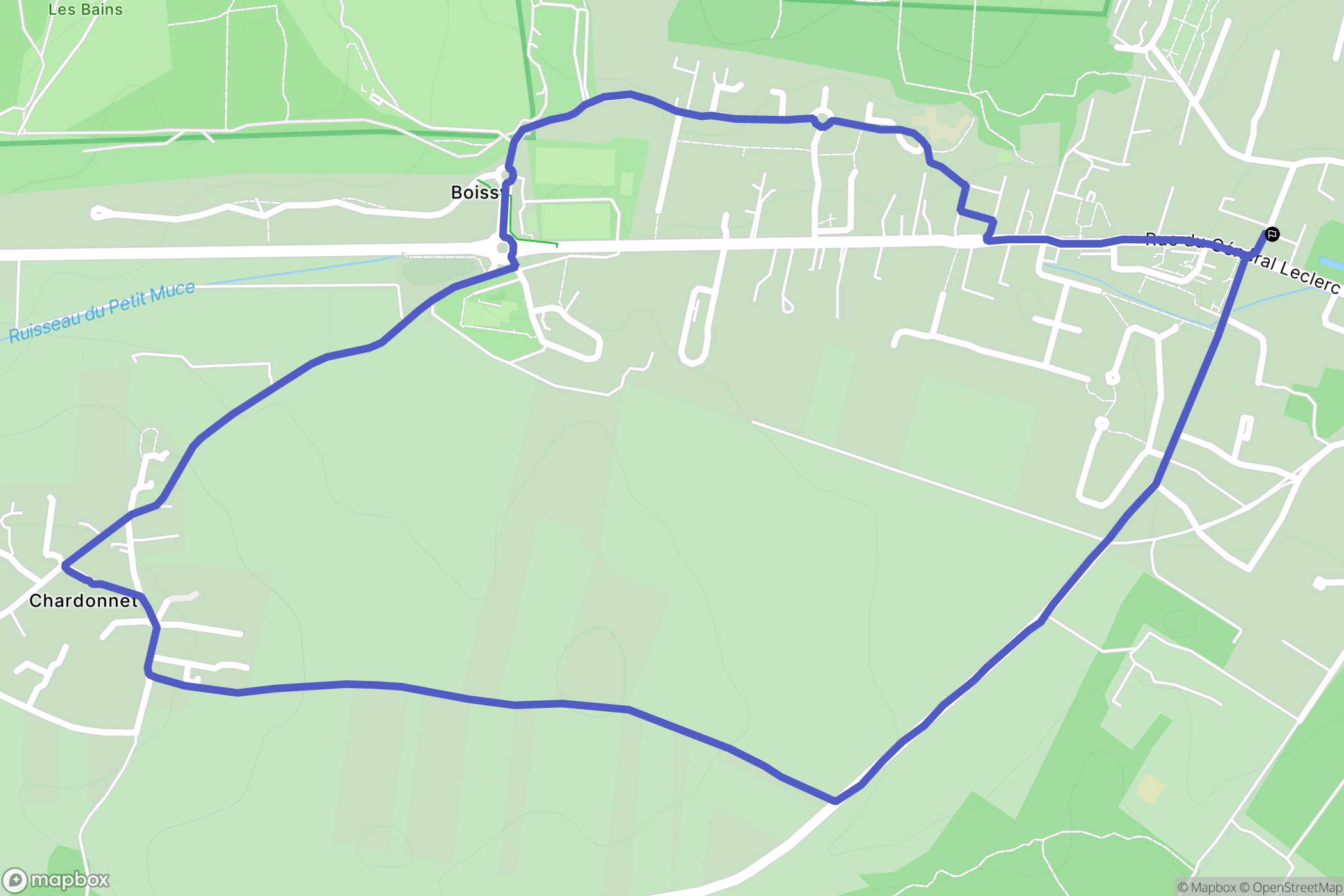 Forges-les-Bains : carte du parcours de randonnée - France