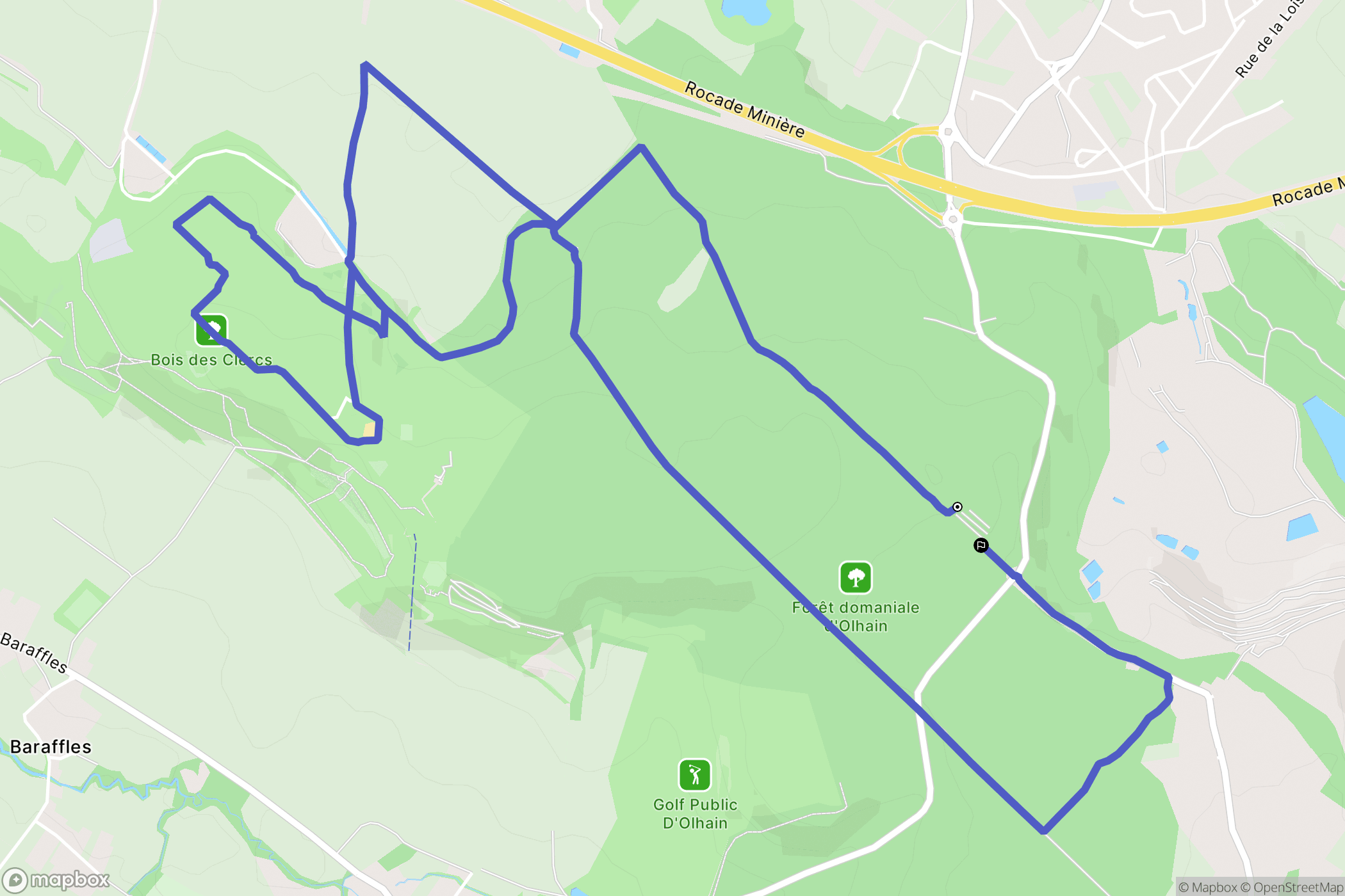 Fresnicourt-le-Dolmen : carte du parcours de randonnée - France