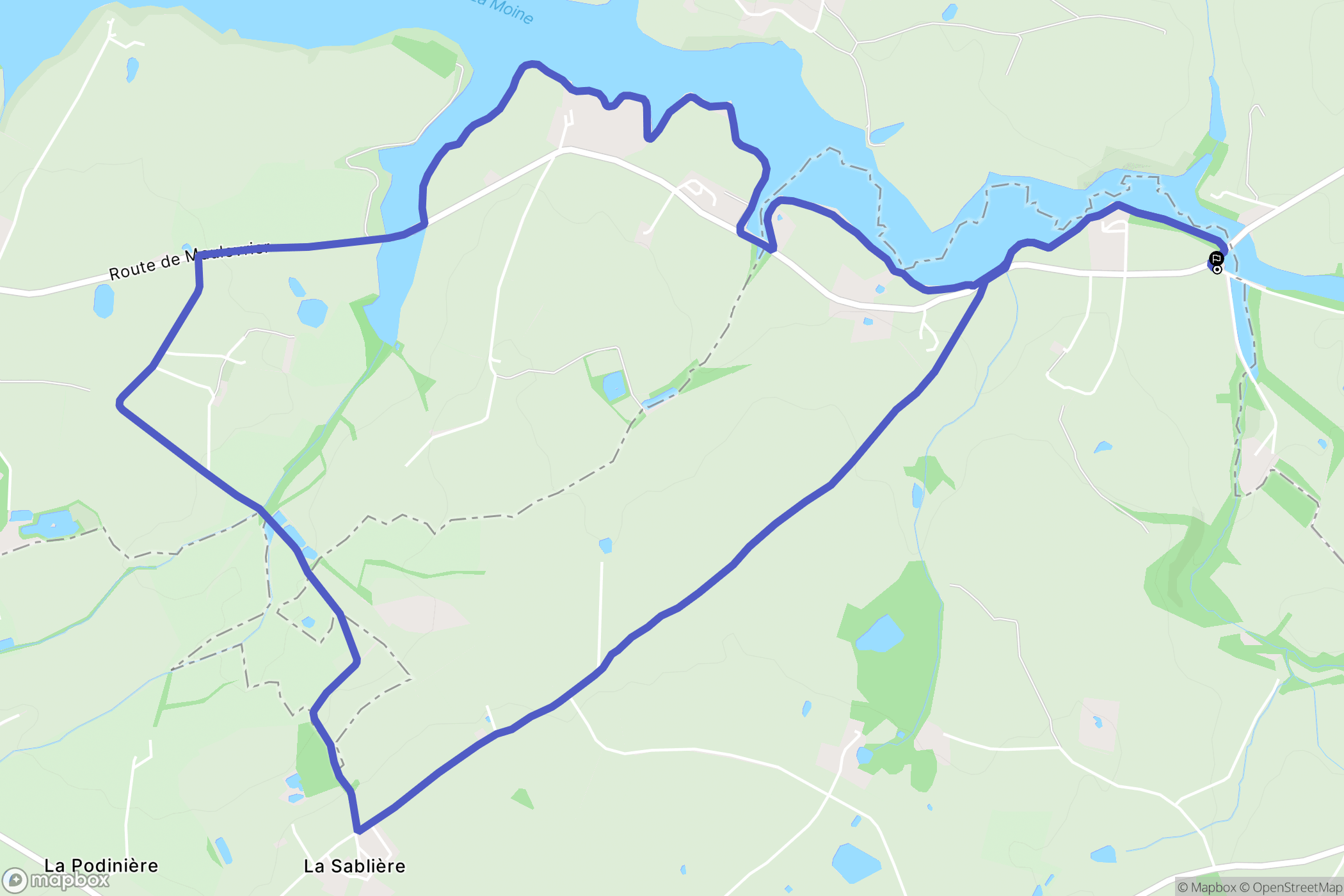 Saint-Pierre-des-Échaubrognes : carte du parcours de randonnée - France