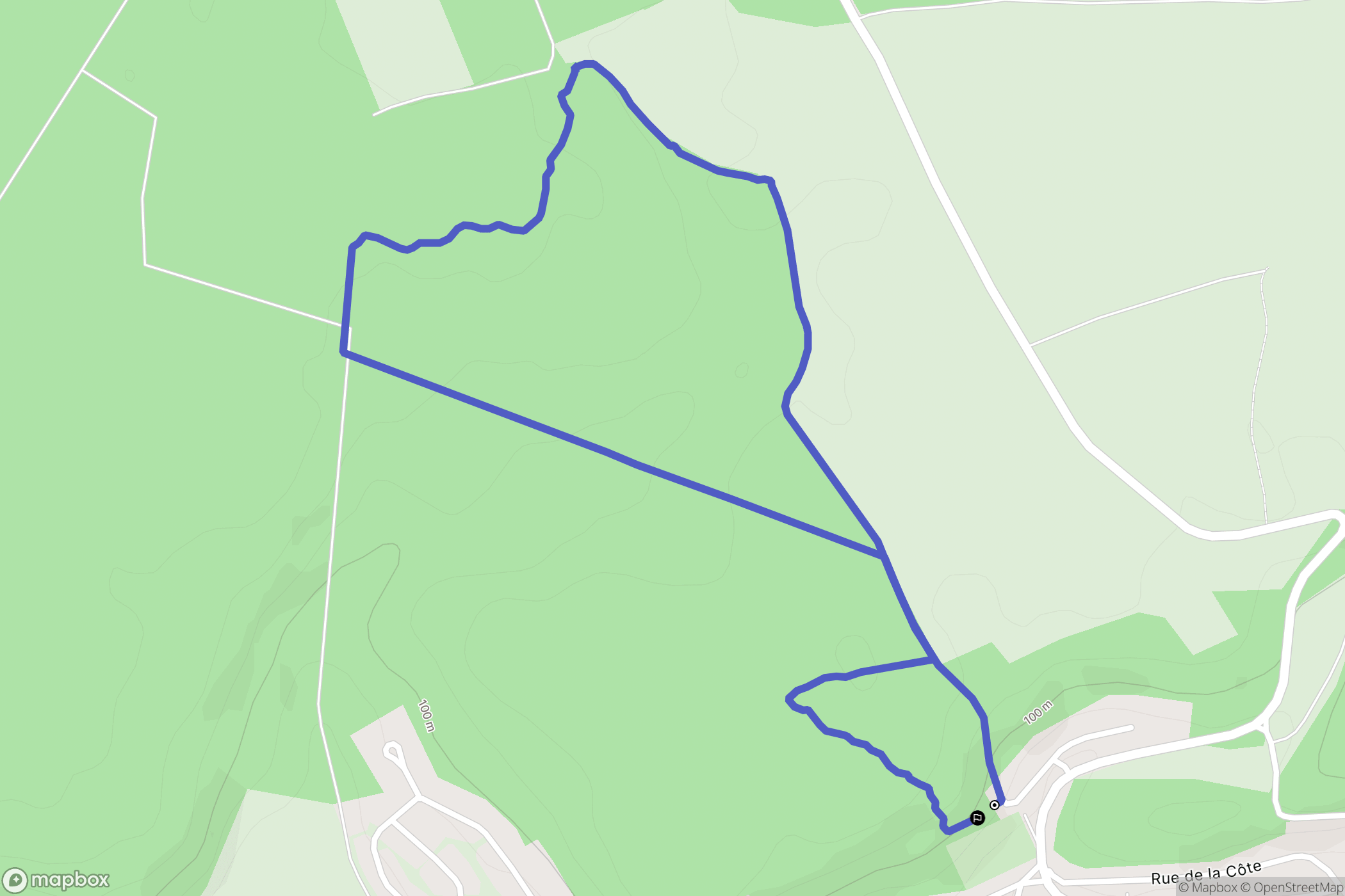 Ézy-sur-Eure : carte du parcours de randonnée - France