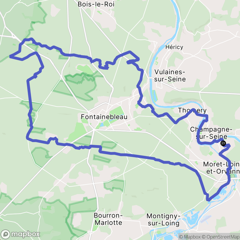 Saint-Mammès : carte du parcours de randonnée - France