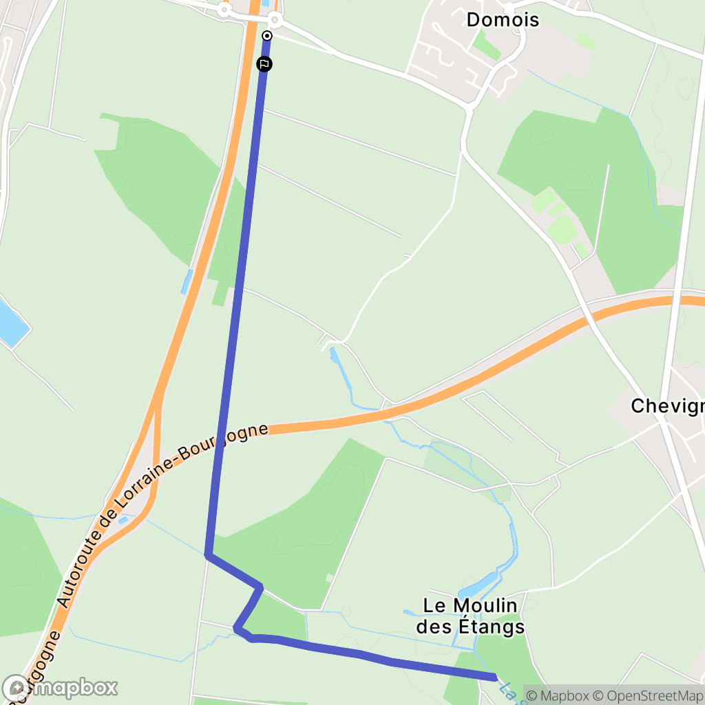 Fénay : carte du parcours de randonnée - France