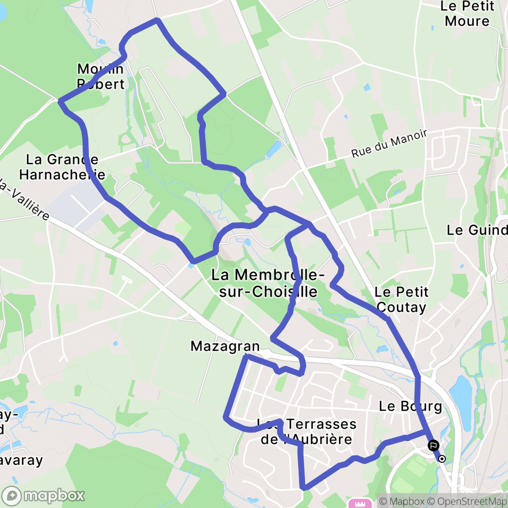 La Membrolle-sur-Choisille : carte du parcours de randonnée - France
