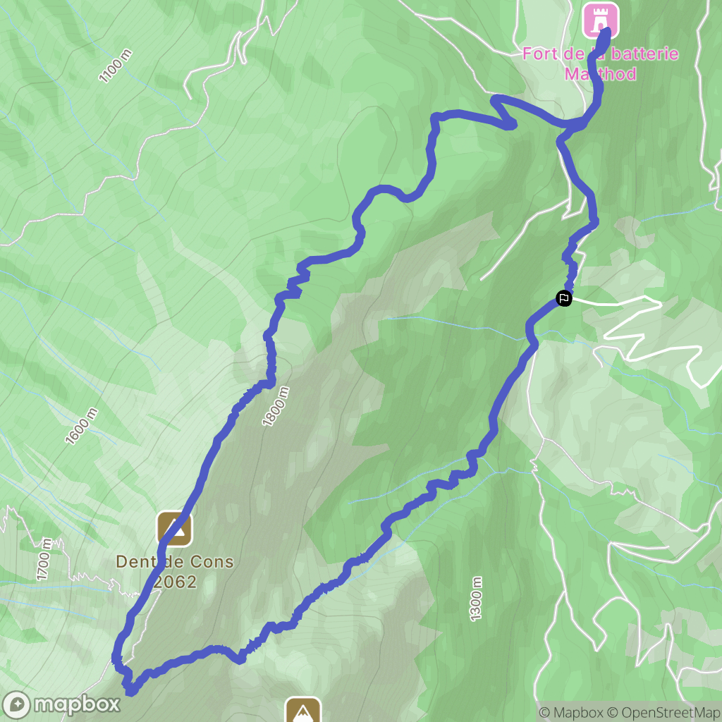 Marthod : carte du parcours de randonnée - France