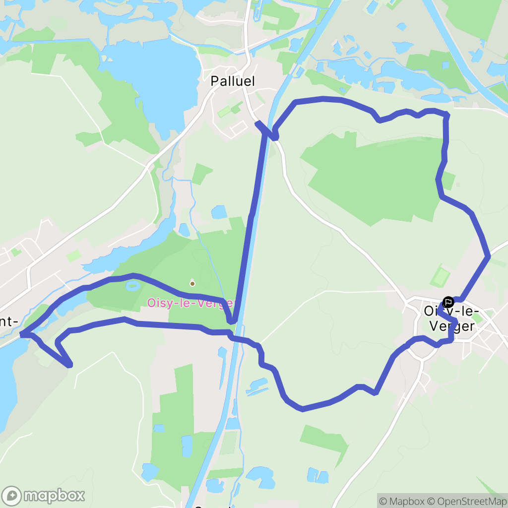 Oisy-le-Verger : carte du parcours de randonnée - France