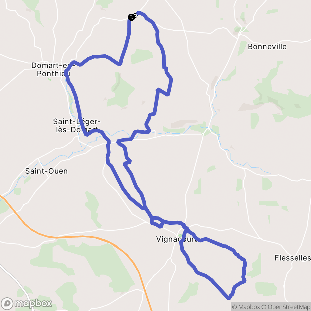 Berneuil : carte du parcours de randonnée - France