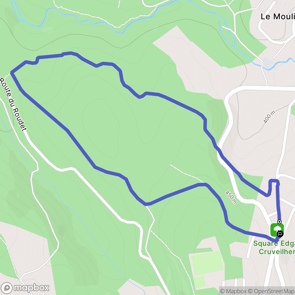 Razès : carte du parcours de randonnée - France
