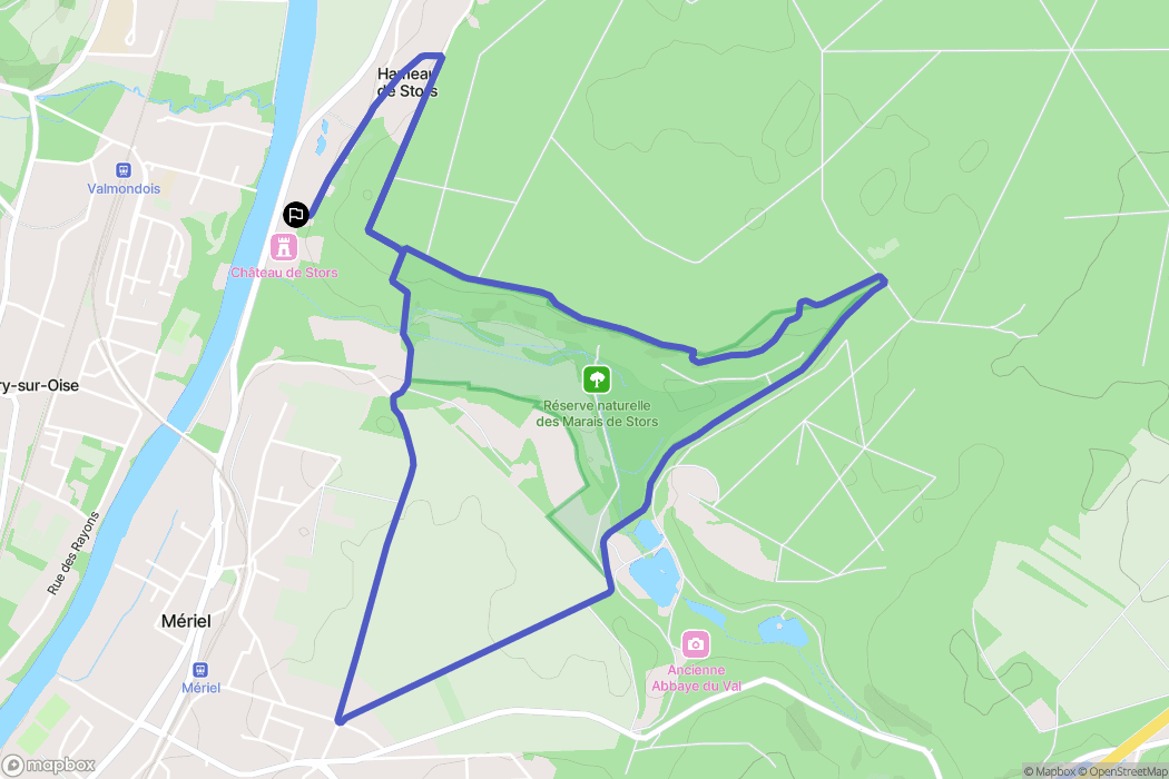 L'Isle-Adam : carte du parcours de randonnée - France