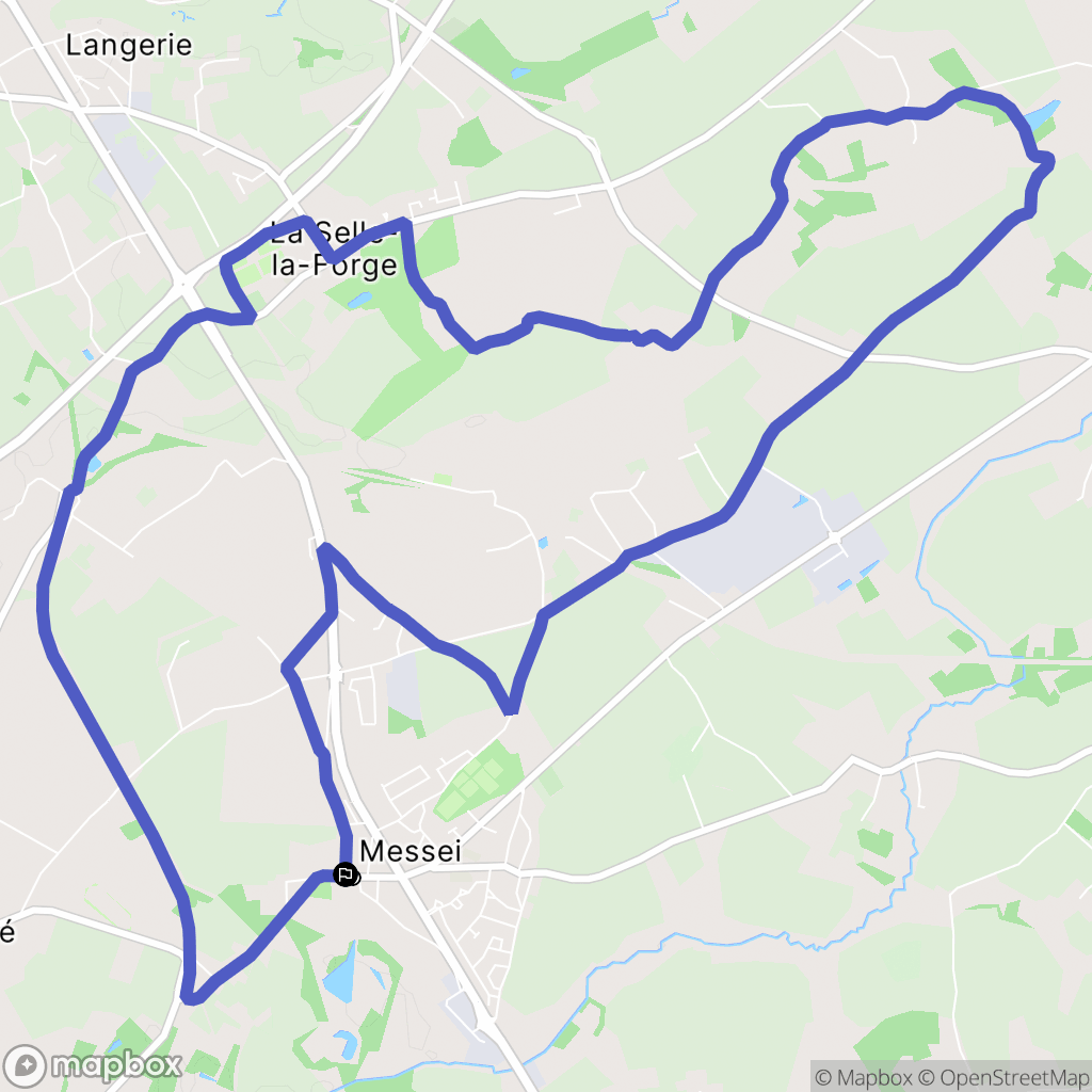 Messei : carte du parcours de randonnée - France