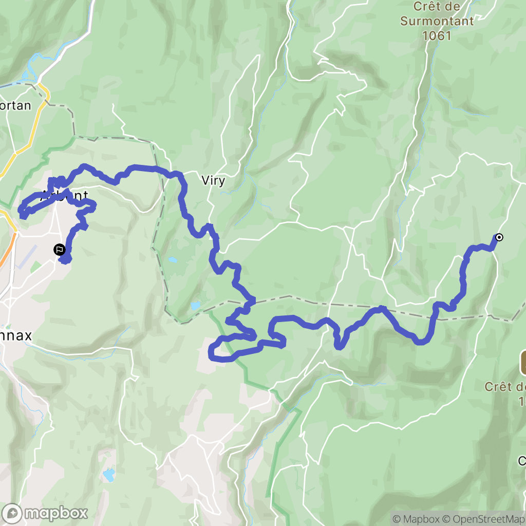 La Pesse : carte du parcours de randonnée - France