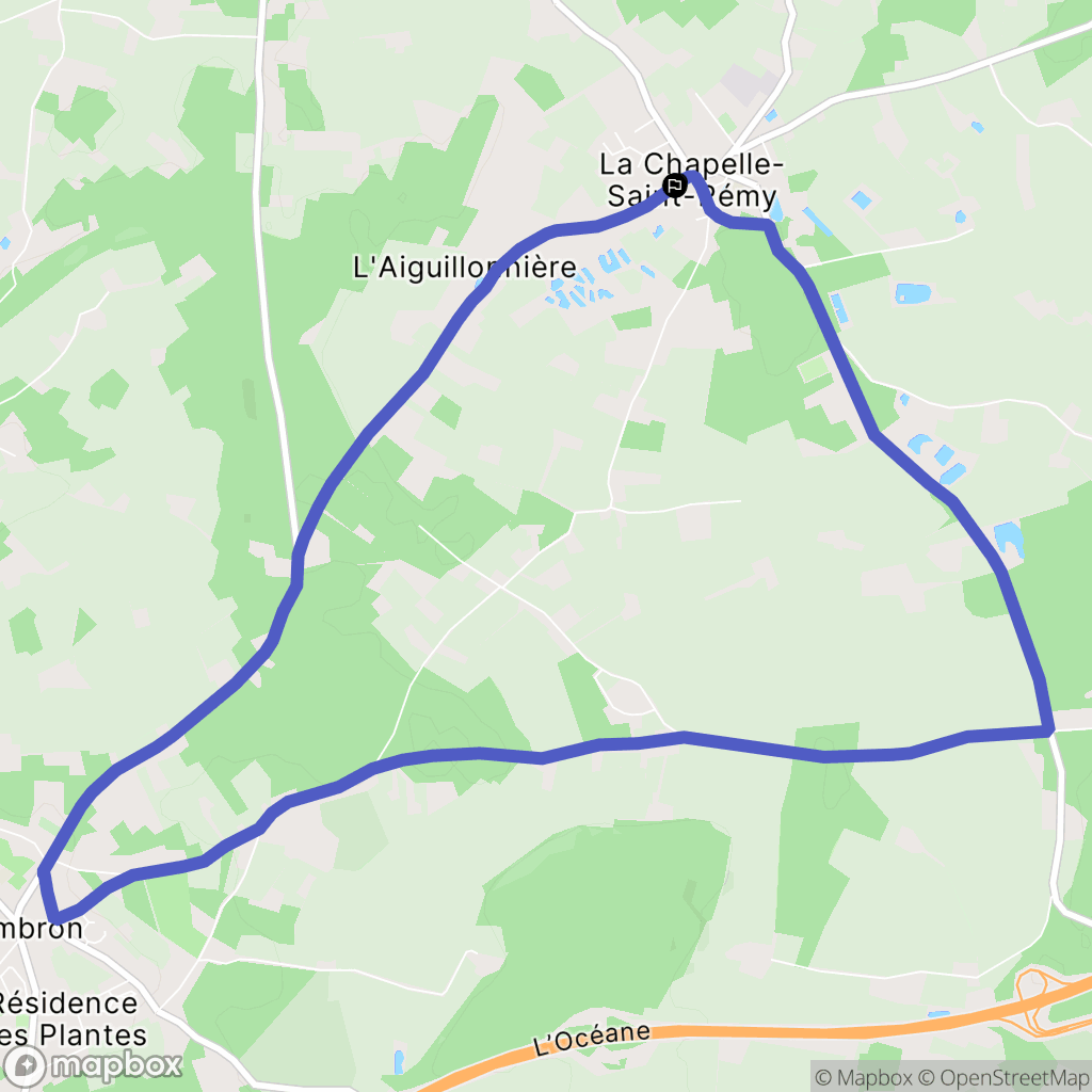 La Chapelle-Saint-Rémy : carte du parcours de randonnée - France