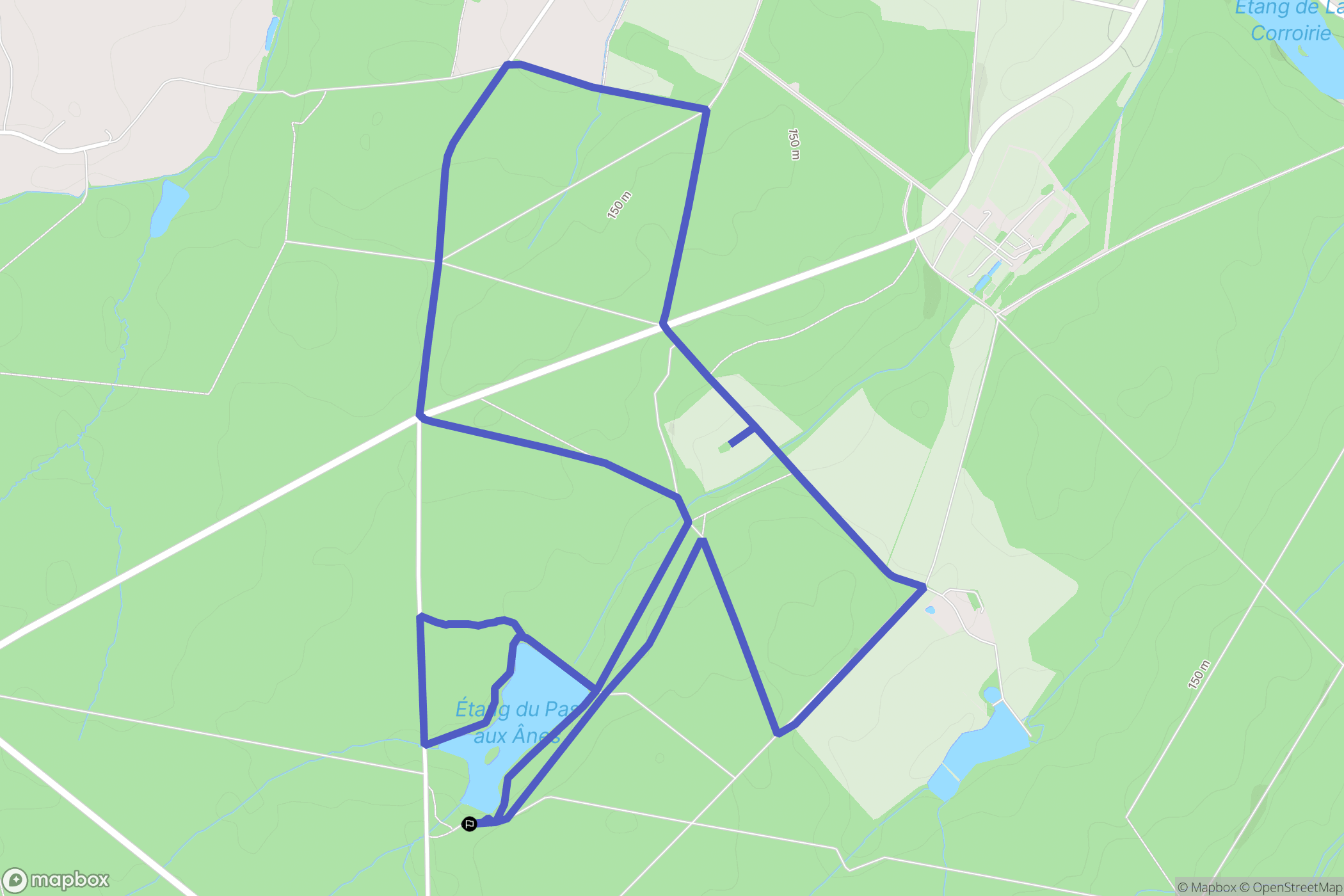 Sennevières : carte du parcours de randonnée - France