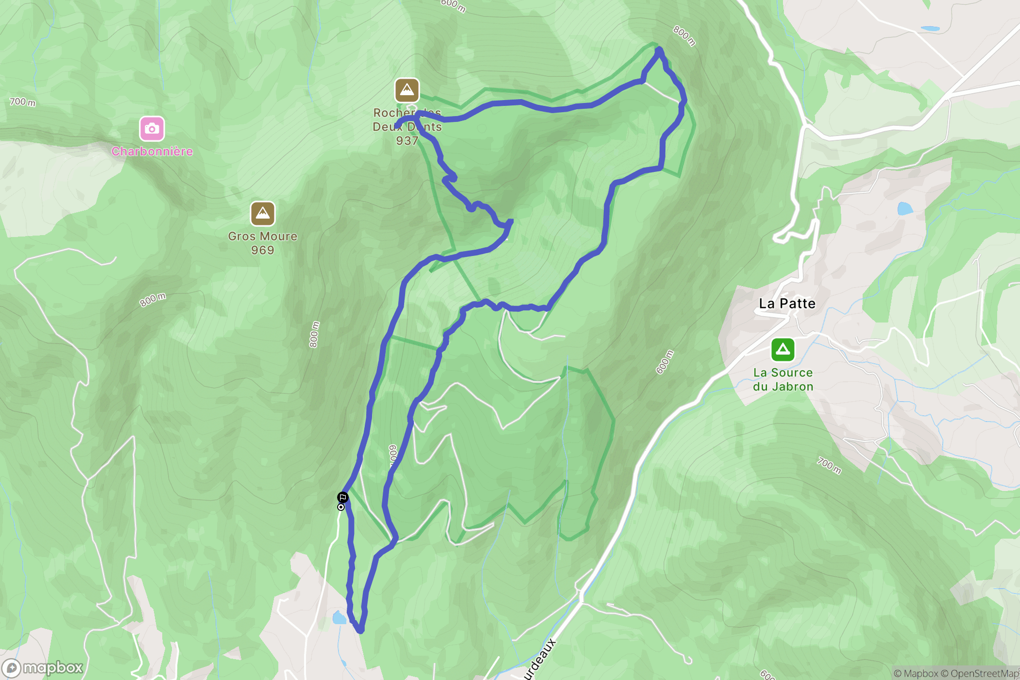 Dieulefit : carte du parcours de randonnée - France