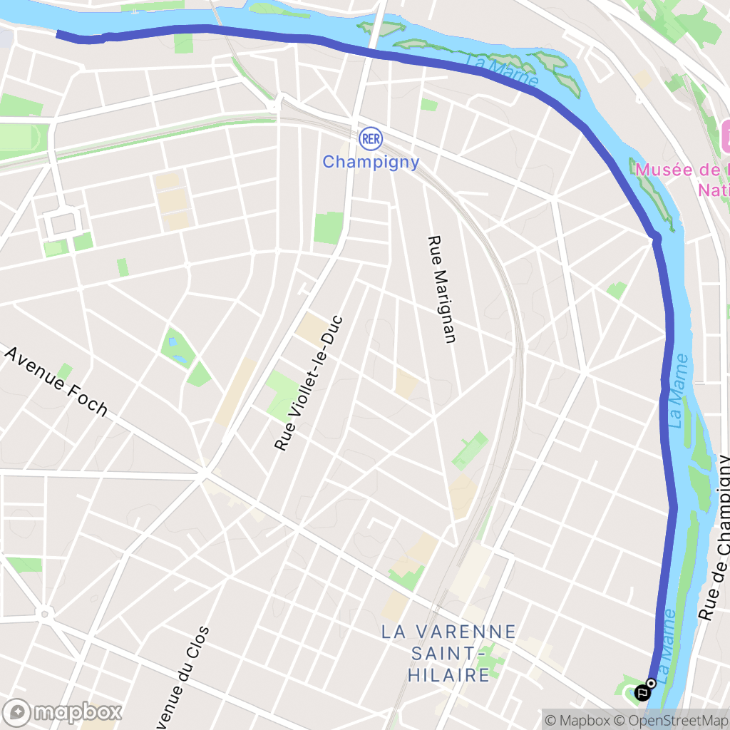 Saint-Maur-des-Fossés : carte du parcours de randonnée - France