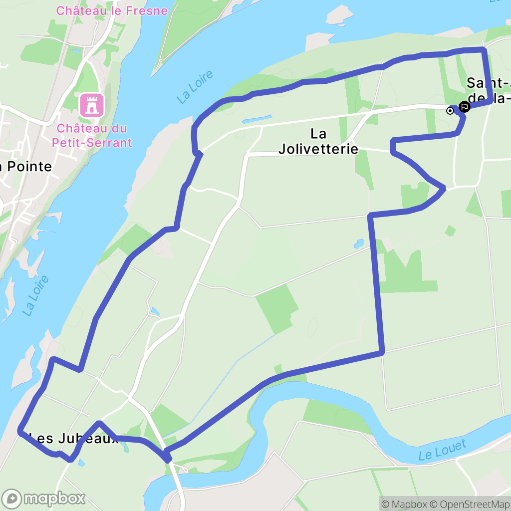 Saint-Jean-de-la-Croix : carte du parcours de randonnée - France