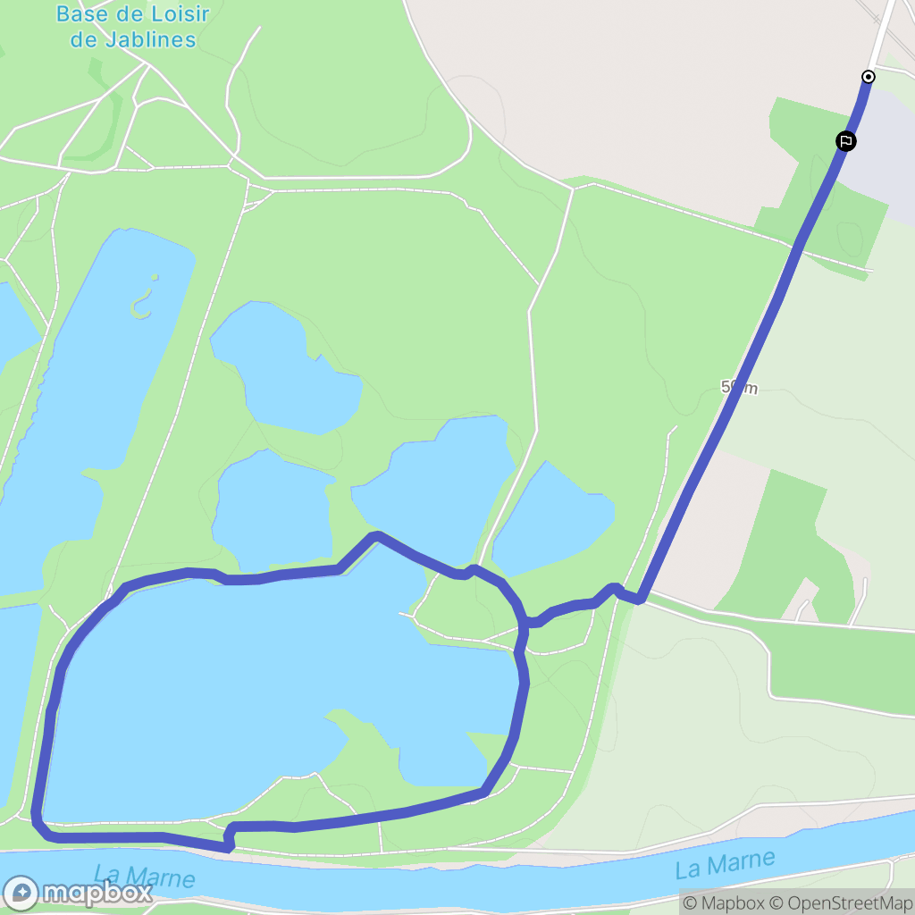 Jablines : carte du parcours de randonnée - France