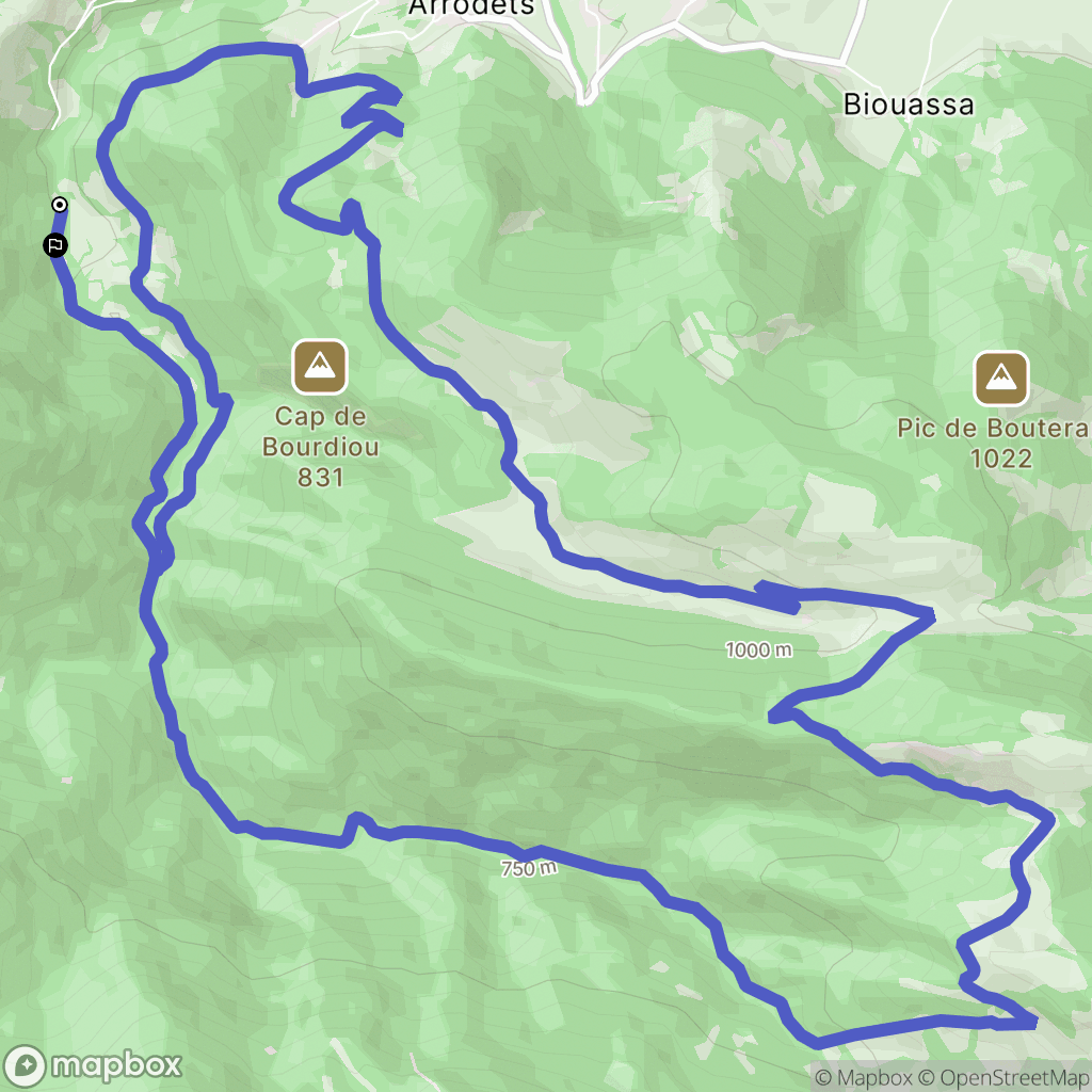 Asque : carte du parcours de randonnée - France