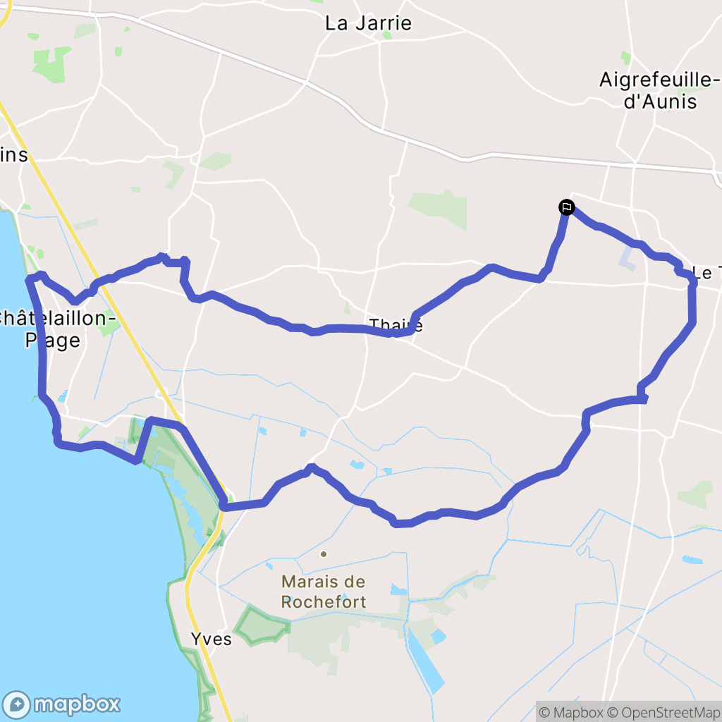 Le Thou : carte du parcours de randonnée - France
