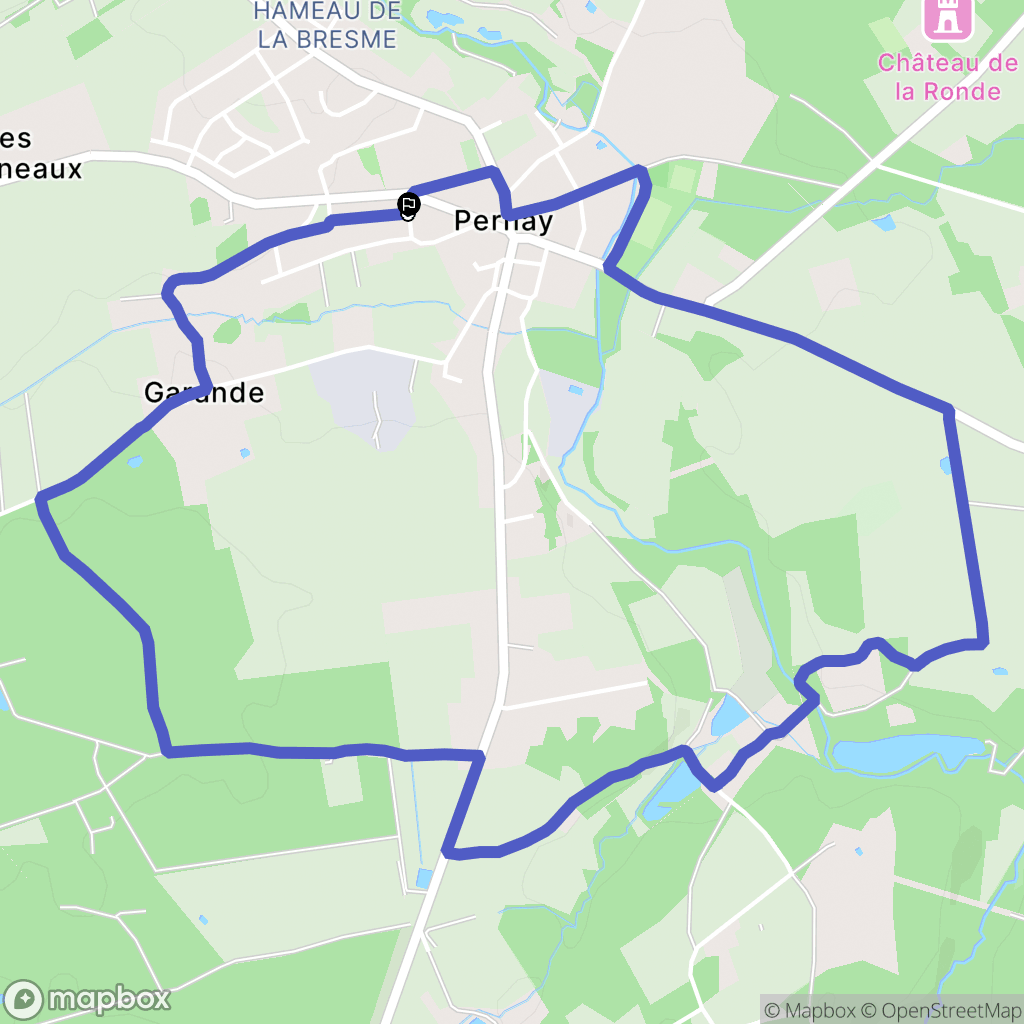 Pernay : carte du parcours de randonnée - France