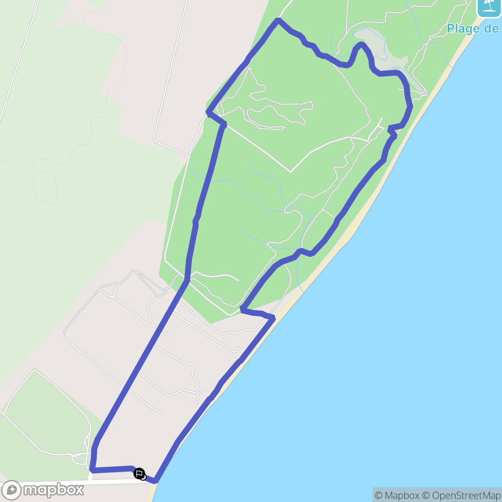 Ghisonaccia : carte du parcours de randonnée - France