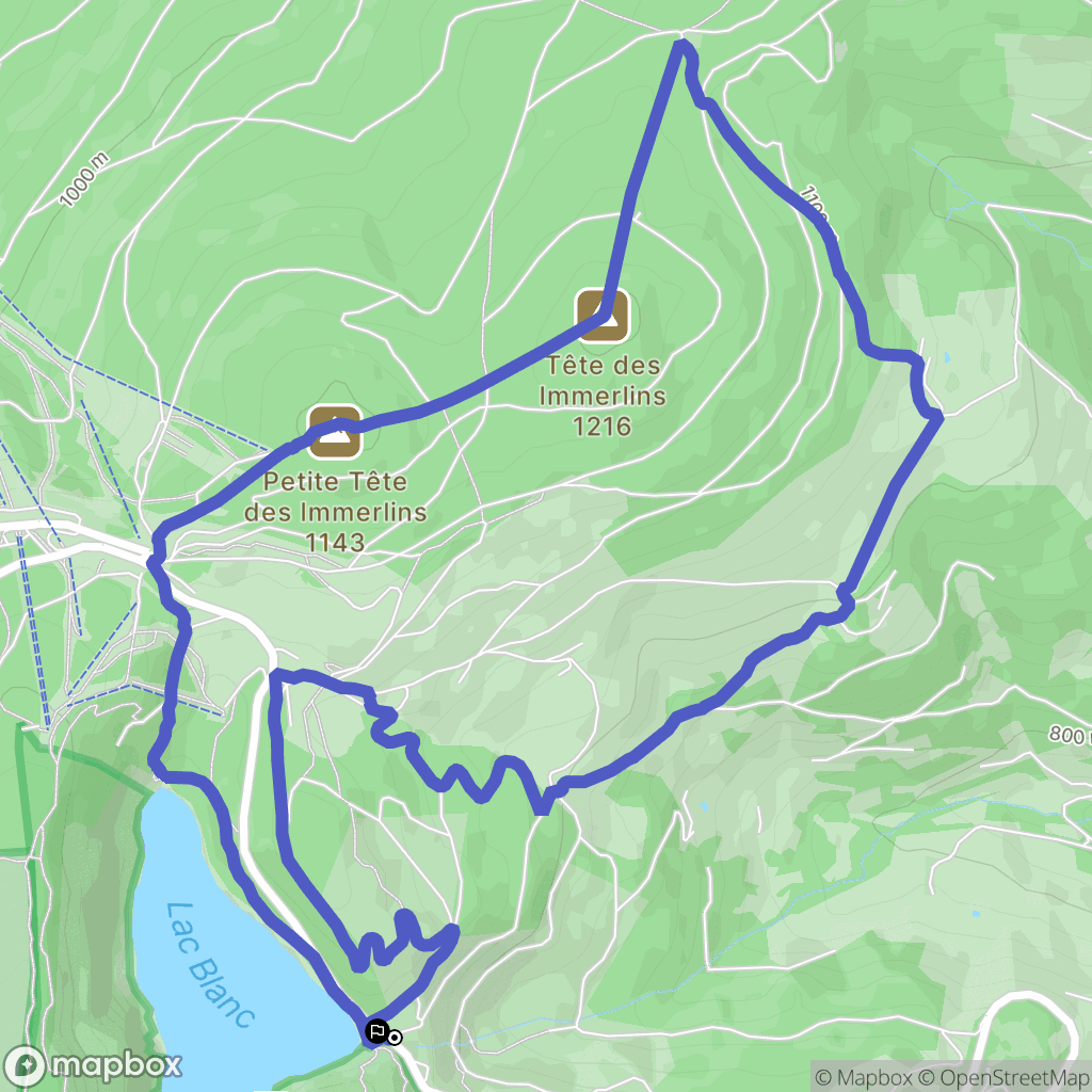 Orbey : carte du parcours de randonnée - France
