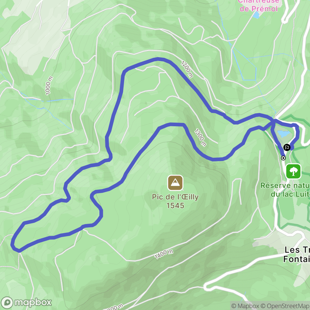 Séchilienne : carte du parcours de randonnée - France