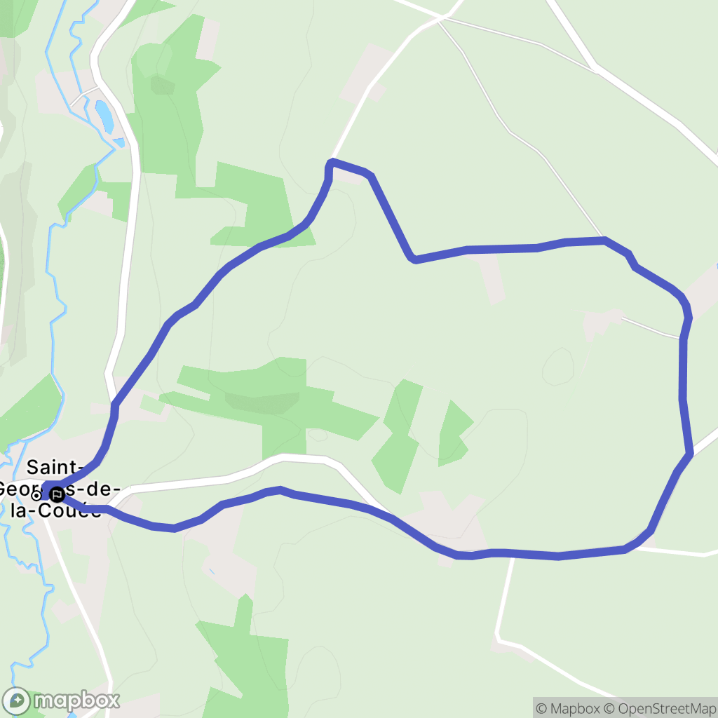 Saint-Georges-de-la-Couée : carte du parcours de randonnée - France