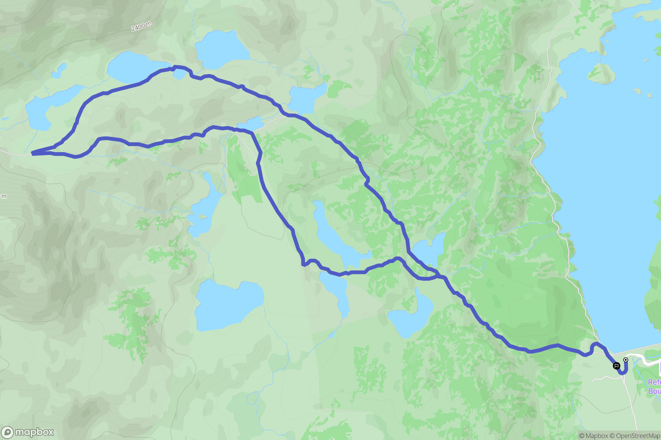 Angoustrine-Villeneuve-des-Escaldes : carte du parcours de randonnée - France