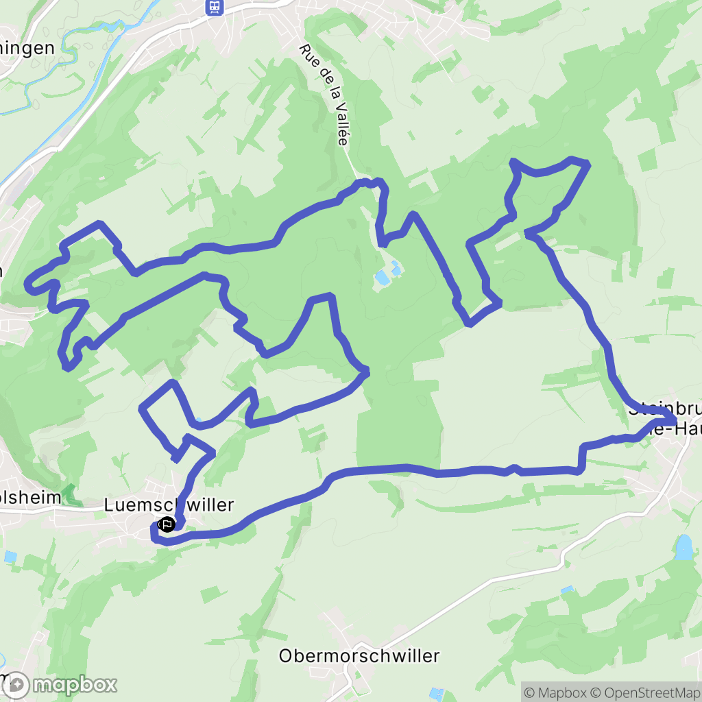 Luemschwiller : carte du parcours de randonnée - France