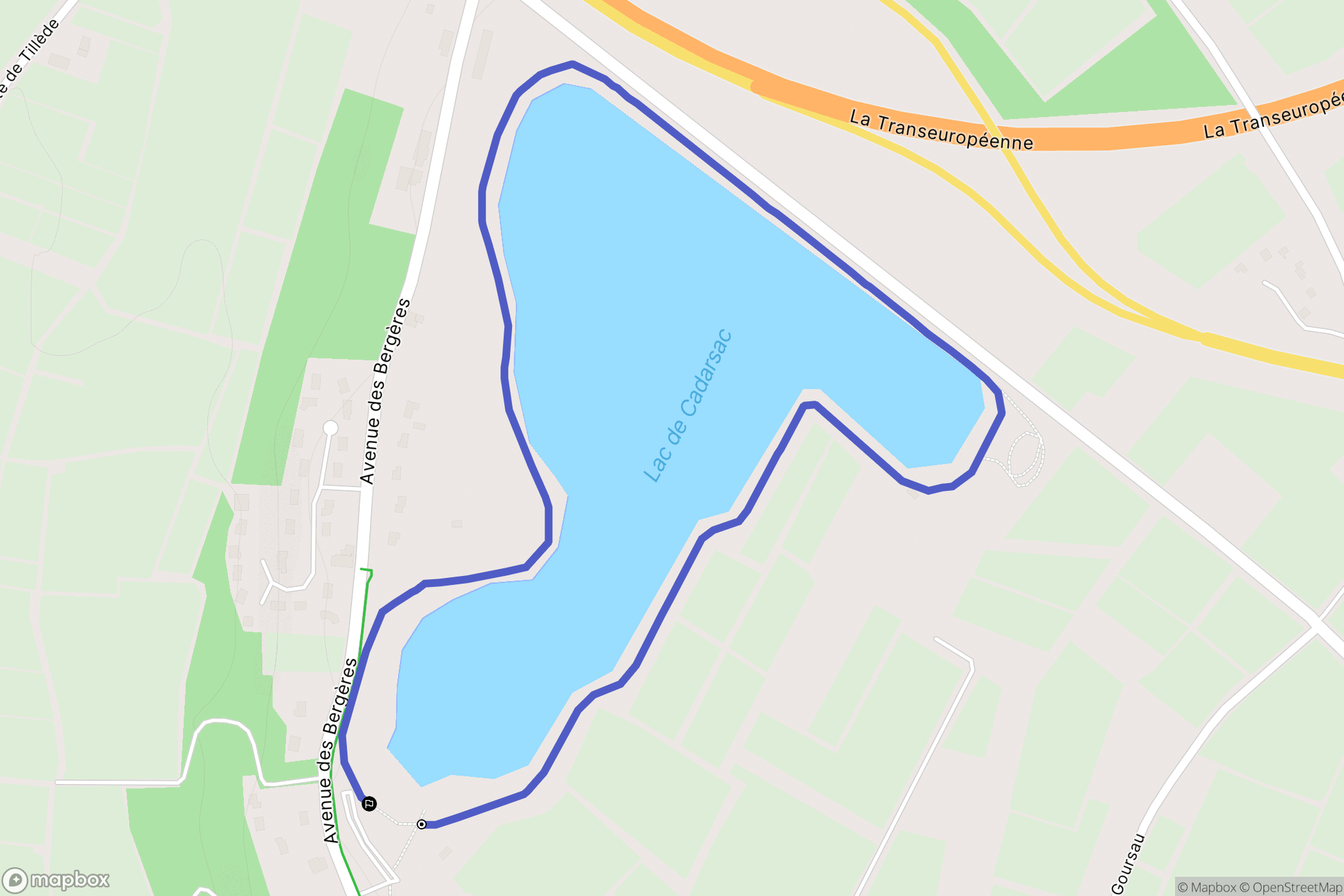 Cadarsac : carte du parcours de randonnée - France