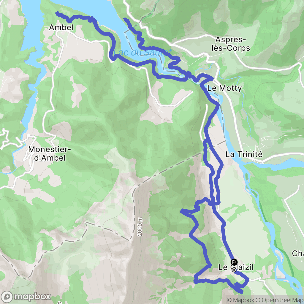 Le Glaizil : carte du parcours de randonnée - France