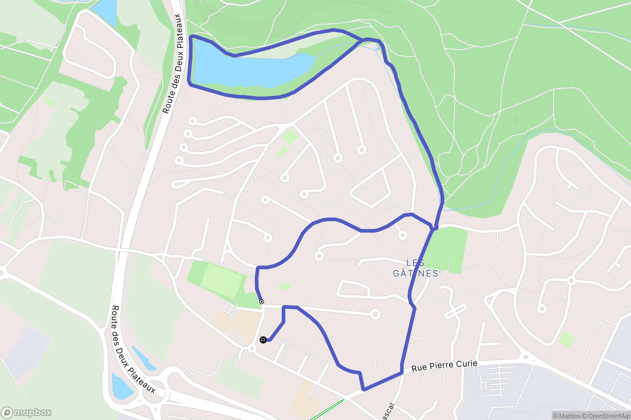 Plaisir : carte du parcours de randonnée - France