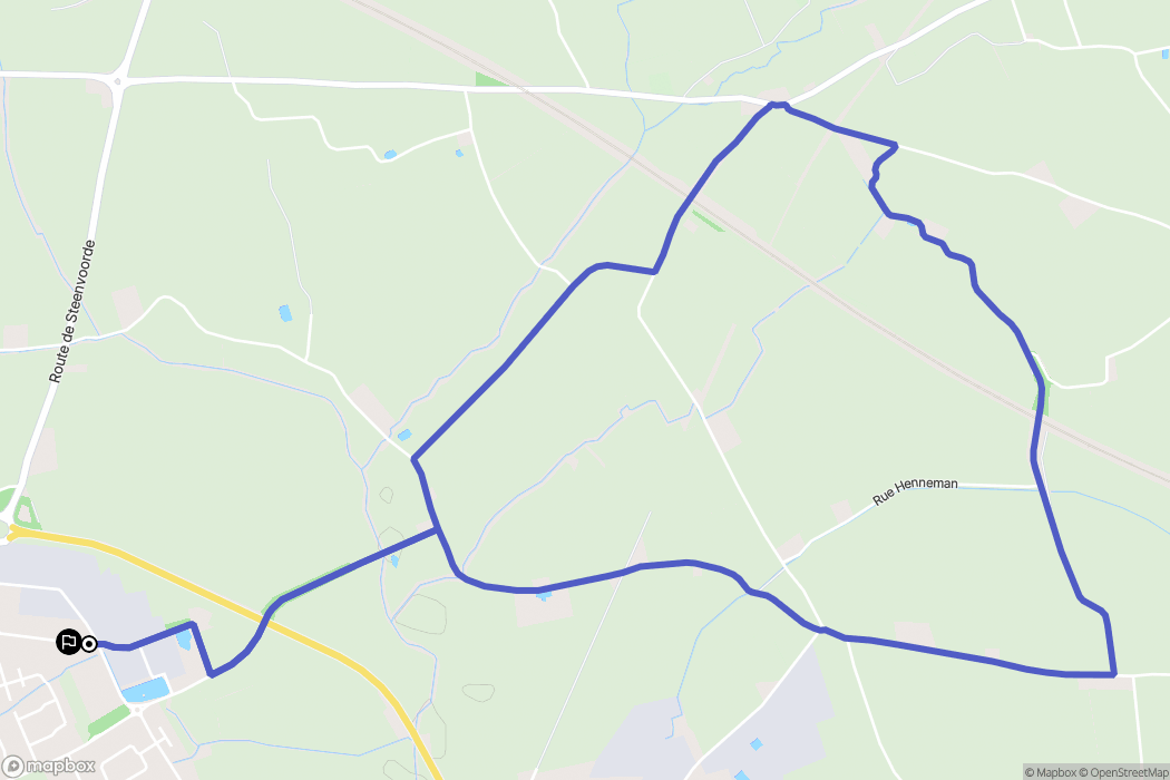 Hazebrouck : carte du parcours de randonnée - France