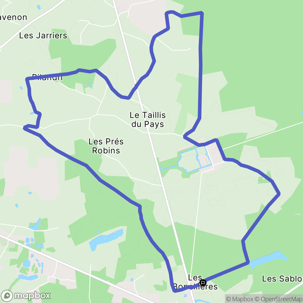 Clère-les-Pins : carte du parcours de randonnée - France